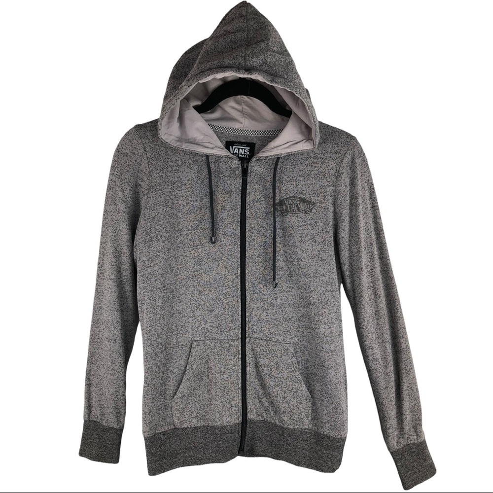 VANS Lightweight Marled Gray Zip-Up Hoodie